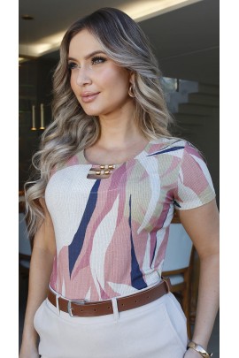 034360 - Blusa Manga Curta Ramany Estampada